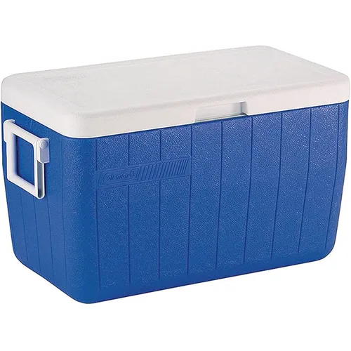 Caixa térmica Coleman Adventure 48QT de 45,4 litros nas cores azul e branca