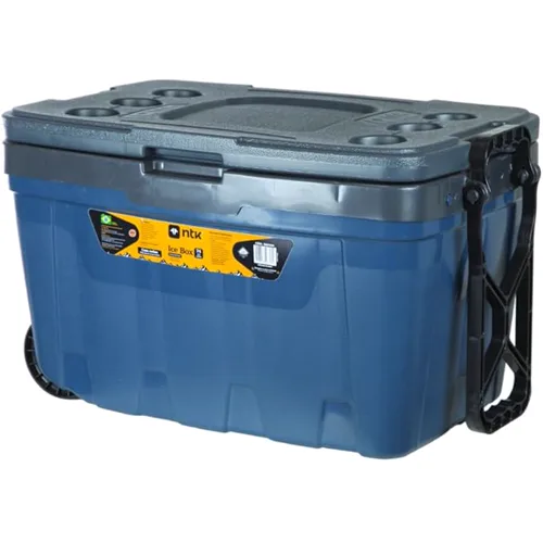 Caixa térmica NTK Ice Box de 54 litros com rodas na cor azul