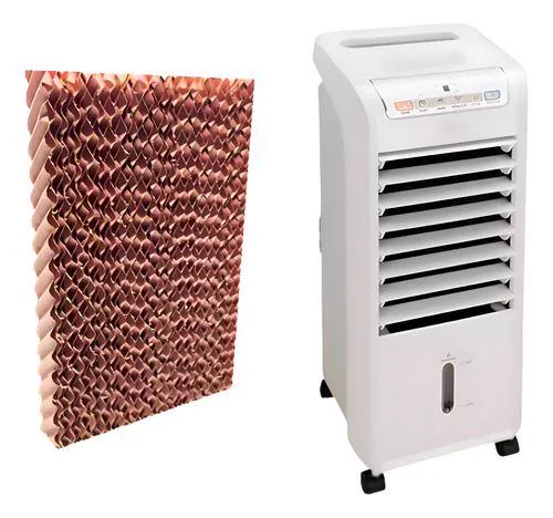 Filtro colmeia removível ao lado do climatizador Midea AKAF1 e AKAF2